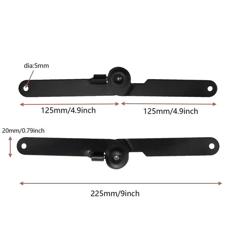 4 Pack 9 Inch 180 Degree Rotatable Folding Lid Support Hinges Black Heavy Duty Iron Construction For Cabinets Boxes Chests Durable Anti Rust Finish