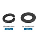M8 Stainless Steel Split Lock Washers And Flat Washers Kit 100 Pieces With 50 Split Lock Washers And 50 Flat Washers 304 Stainless Rustproof Plain Finish Built To Last For DIY Projects Auto Machinery And General Hardware, M8 washers