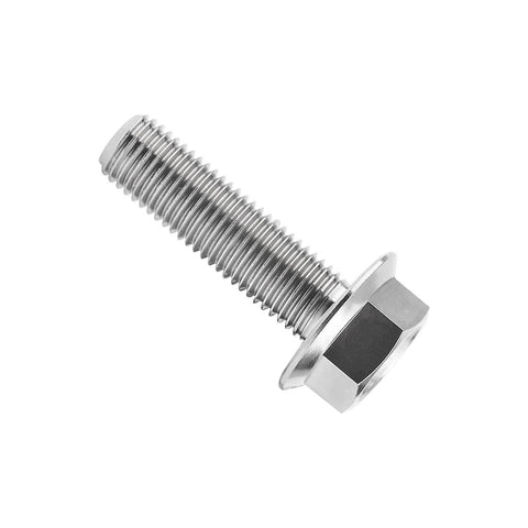 Premium Titanium Flange Hex Bolts M10 X 30mm 1.25 Pitch Grade 5 6AL 4V Lightweight High Strength Fasteners Pack Of 4 Silver
