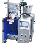 Automatic Carton Box Packing Cartoning Machine With Vibration Feeder For High Accuracy Counting Irregular Items, metal construction with hopper.