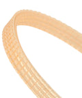 V Ribbed Drive Belt For 10-12 Inch Woodworking Band Saws Pro Grade PU Material Replacement Conveyor Belt 340mm Circumference And 10mm Wide Heavy Duty Motor Drive Accessory For Wood Cutting Machines, PU ribbed belt close-up
