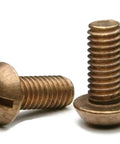 Silicon Bronze Slotted Round Head Machine Screws Size 6 32 By 1/2 Inch Qty 25 Copper Alloy Fasteners For Marine And Outdoor Use