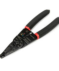 Multi-Functional Electrical Wire Stripper Pliers With Ergonomic Non-Slip Handle For Coax Cable And Insulated Terminals Crimping Tool Steel Electrician Grips on white background