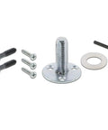 Crystal Door Knob With Plate In New York And Waldorf Style hardware set including screws, spindle, washer, and hex key