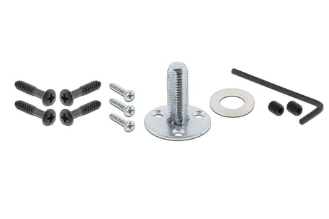 Installation hardware for Mission Style Single Dummy Door Hardware Surface Mounted in Oil Rubbed Bronze Push Pull No Latch Interior