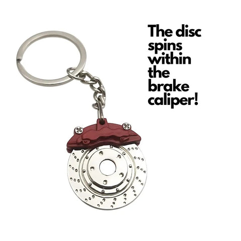 Car Enthusiast 5 Piece Keychain Set For Gearheads With Manual Shifter Wheel Rim Wrench Turbo Brake Disc And Pad Keychains