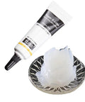 Ultra Gritty Multi Use Silicone Grease For O Rings Plumbing And Rubber Seals Offers Waterproof Protection in a tube next to lubricant.