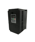 Heavy Hitter 8HP 220V Square Spindle Motor Air Cooled Design With No Sweat Setup Using 7.5KW VFD Inverter And Solid ER32 Chuck Kit For Smooth CNC Cutting Operations, black VFD inverter with control panel.