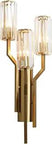 3 Light Crystal Wall Lamp With Gold Finish, Modern Luxury Wall Sconce for Bedroom, Living Room, Hallway and Bathroom.