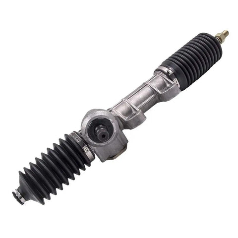 Club Car Steering Gear Box Assembly for Golf Carts DS Carryall Turf 1984 Up Gas Or Electric, close-up view, metal and rubber materials