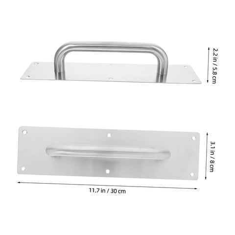 Shop Grade Stainless Steel Door Pull Handle And Push Plate Built Like A Tank For Commercial Interiors With Anti Corrosion Finish And Effortless Everyday Operation