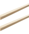 Two Pack Hardwood Center Mount Drawer Slides With Classic T Shaped Profile For Solid As Rock Dresser Glide And No Sweat Cabinet Track Replacement Professional Grade, 23.25 inches long wood slides.