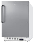 Real Deal Upright Commercial Freezer Built Like A Tank With Reliable Manual Defrost And Spacious 2.47 Cubic Feet Storage For Any Serious Kitchen Hustle In Sleek Stainless Steel Finish - rear view with temperature display