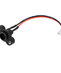 Rugged Electric Scooter Charging Port Connector For ES1 ES2 ES3 ES4 90mm Prewired Cable showing durable black port