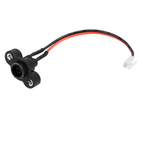Rugged Electric Scooter Charging Port Connector For ES1 ES2 ES3 ES4 90mm Prewired Cable showing durable black port