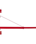 Red Wall Mount Jib Crane With 1320 Lbs Load Capacity For Electric Hoist And Swing Arm Scaffold Lift 180 Degree Swivel, side view