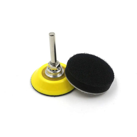 2 Inch Hook And Loop Sanding Pad For Sanding Discs With Quarter Inch Shank Drill Attachment And Soft Foam Buffering Pad