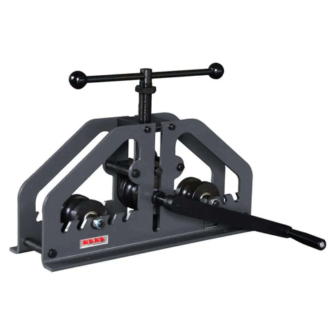 Three Roll Tube Roller Bender For 1.5 Inch Pipe And 2 Inch Tube With 20 Inch And 60 Inch Radii, shown side view