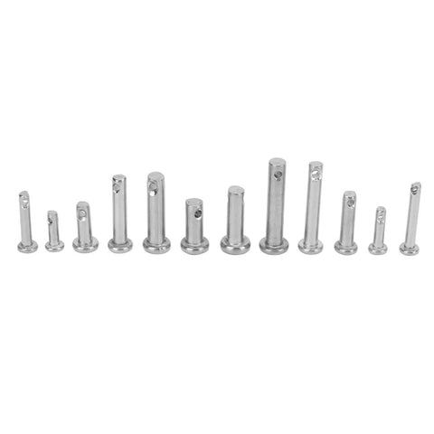 60 Piece Clevis Pins Assortment Kit With Zinc Plated Steel Pins Flat Head Single Hole Heavy Duty And Rustproof Visible Pins