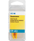Heavy Duty Yellow Plastic ATC And ATM Automotive Fuse Puller in packaging for easy fuse removal in cars and trucks.