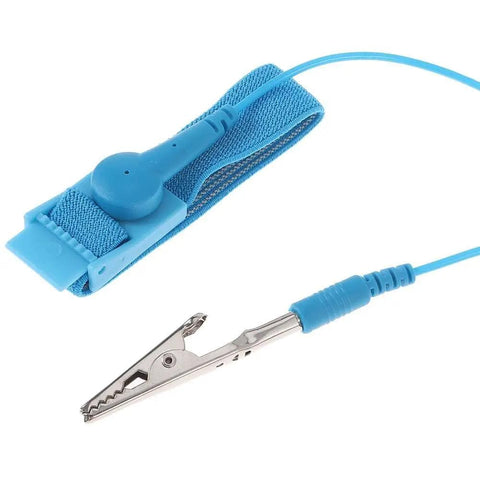 Adjustable Anti Static Wrist Strap Kit Ten Pack For ESD Protection And Grounding with blue strap and alligator clip