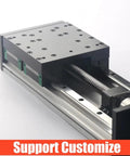 Beefy Heavy Duty CNC Linear Motion Module With Double Rail Ball Screw Actuator, 100mm Stroke, Ultra Precise Positioning, High Load Capacity, Custom Lengths From 100mm To 20000mm, Easy Install, Compatible With Multiple Drives And Controllers, aluminum rail