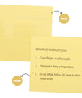 Instructions for Heavy Duty Repair Tape Patch Kit For Inflatable Tents Pools Air Mattresses And Vinyl Seals Quick Leak Fix.
