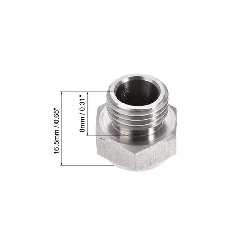 Stainless Steel Exhaust Muffler Set For Pneumatic Systems, G1 Quarter Male Thread Flat Silencer With Strainer