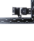 Straight Up Reliable Parking Brake Actuator Electric Electronic Button Switch, top view with ruler for size reference.