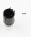Close-up of AC Pressure Switch For Ford F Series And Lincoln SUVs Including Escape, Focus, Expedition, Explorer, Fiesta And F Series Trucks, 6F9319D594AA 6F9Z19D594AA Air Conditioner Clutch Pressure Sensor Replacement with 3 pins visible