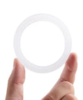 8 Pack Food Grade Silicone Gasket Rings For Aluminum Stovetop Coffee Makers 6 Cup Moka Express Dama Replacement Seal Set Better Than Rubber Durable Leak Free Fit For Everyday Use shown held by hand