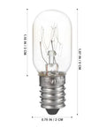 E14 Edison Fridge Bulbs Featuring Retro Tungsten Filament Emit A Legit Warm Yellow Glow Perfect For Microwave Ovens And Wine Coolers This Solid 15 Watt 3 Pack adds fire to your kitchen appliances daily - close-up image of a 15 watt bulb.
