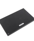 Back view of portable external GPU dock, black metal chassis, designed for Thunderbolt connection and PCIe X16 graphics.