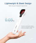 Hand holding G6 Sport Bug Detector For Hidden Cameras And Theft Prevention Sleek Fashionable Privacy Shield With 720p Detection 7 Level Sensitivity 30 Hour Battery Life Travel Friendly A Dope Gift For Men And Women