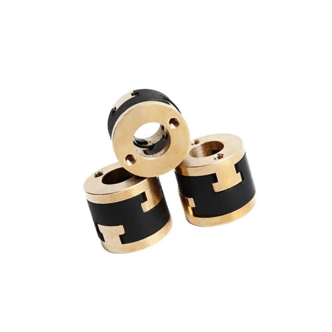 Upgrade Your 3D Printer With These 3 Spindle Bi-Material Brass Core V-Cores Perfect For Z Axis Lead Screw Decoupling And Oldham Coupling Flex Shaft Fixes Super Durable And Ready To Rock. 3pcs brass-core 3.1mm 3D printer Z-axis decoupling spindles