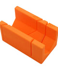 Compact 90 Degree And 45 Degree Cutting Guide For Woodworking, orange plastic miter and straight cut guide with 90°/45° markings