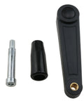12mm Hole Diameter Folding Nylon Crank Handle With Revolving Handwheel For Industrial Machines And Equipment, shown disassembled