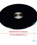 Heavy-Duty Glass Lazy Susan Turntable For Dining Table - Round Black Lacquered Tempered Glass Rotating Tray, 70 to 120 cm