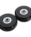 Heavy Duty Silent Rubber Replacement Casters Universal Swivel Luggage Wheels For Suitcase Travel Trolley black rubber wheels with steel axle