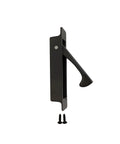 Forged Solid Brass Edge Pull For Sliding Pocket Doors in Oil Rubbed Bronze Finish with Self Retracting Latch and Hidden Screws