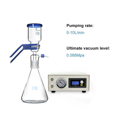Compact 24V Electric Diaphragm Vacuum Pump With Adjustable 0-10 L Min Flow Rate And Strong 0.085Mpa Negative Pressure Suction For Lab Or Industrial Use