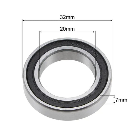 Top Tier 6804-2RS Deep Groove Ball Bearing 20X32X7MM Double Sealed Chromium Steel ABEC-1 Built Tough Super Smooth Low Noise Long Lasting 5 Pack For Workshop Projects