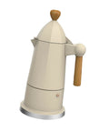Portable 6 Cup Octagonal Aluminum Espresso Pot for Camping Office Cafe or Restaurant White Coffee Maker Kettle Brew Pot