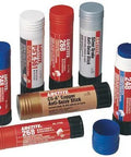Assorted Loctite stick products including Copper Anti-Seize with graphite, pocket size, designed for metal parts maintenance.