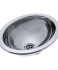 Oval Stainless Steel Kitchen Sink With Ultra Mirror Polish Finish, 17 Inch Long By 12 Inch Wide By 5.25 Inch Deep, Top Mount Or Under Mount Ready