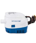 Side view of Automatic Submersible Bilge Pump 12V 750 GPH With Float Switch And Snap Off Strainer for boats and RVs