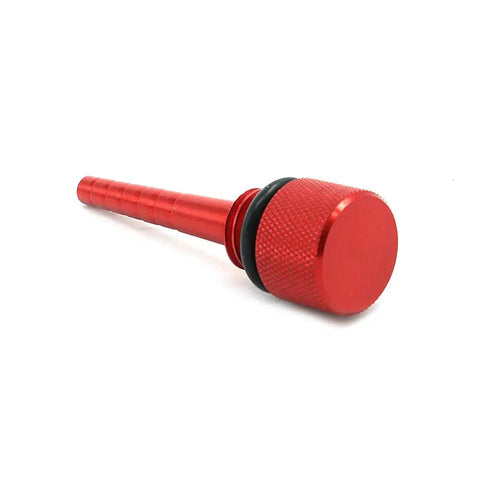 Red Magnetic Oil Dip Stick Replacement For Predator 3500 Inverter Generator with secure magnetic trap shown on white background.