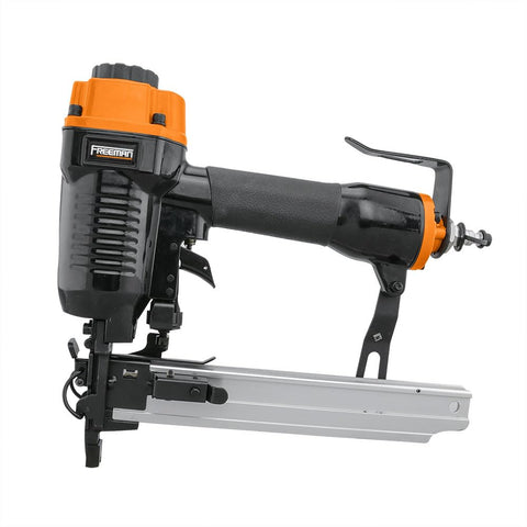 Pneumatic 16 Gauge Fencing Stapler With Tool Free Heavy Duty Depth Adjust Jam Release And Wire Alignment For Trellising Snow Control
