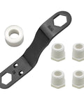 Rugged RV Water Heater Drain Plug Kit With Angled Wrench And PTFE Tape Four Pack Replacement Plugs That Fit Seven Eighths Inch And Fifteen Sixteenths Inch NPT Leak Proof Emergency Repair For Campers, including wrench and plugs
