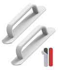 5.7 Inch Self Adhesive Aluminum Cabinet Handle Set Of 2 Peel And Stick Sliding Barn Door Pulls in white